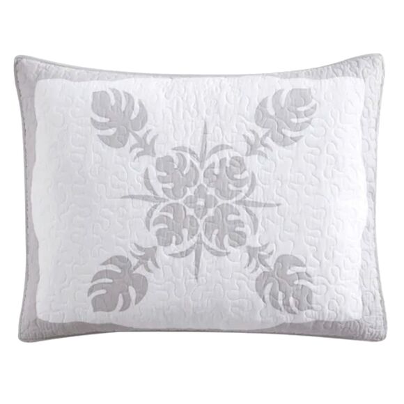 Tommy Bahama Molokai Pre-washed Cotton Quilted Standard Shams Floral Tropical - Picture 7 of 8